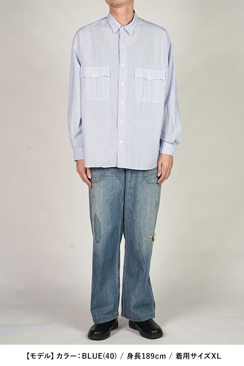 Porter Classic(ポータークラシック)ROLL UP STRIPE SHIRT ロールアップストライプシャツ PC-016-3357 -1