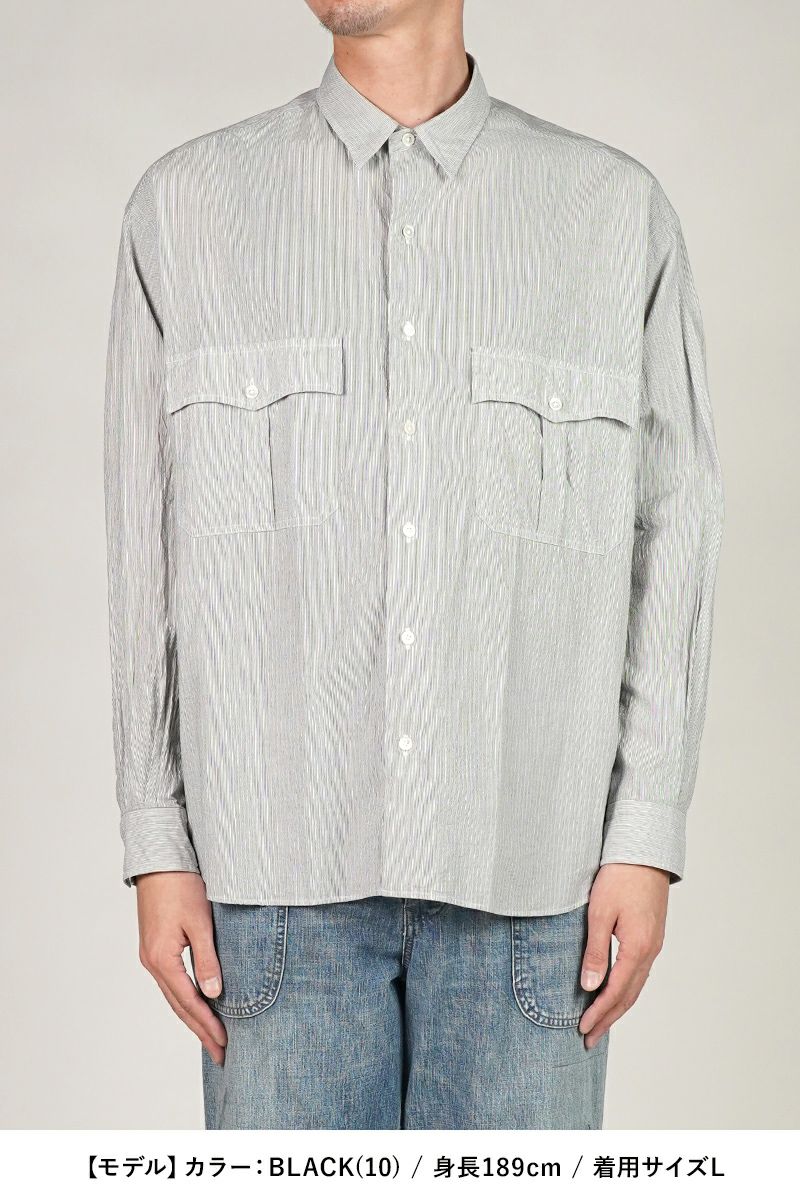 Porter Classic(ポータークラシック)ROLL UP STRIPE SHIRT ロールアップストライプシャツ PC-016-3357 -1