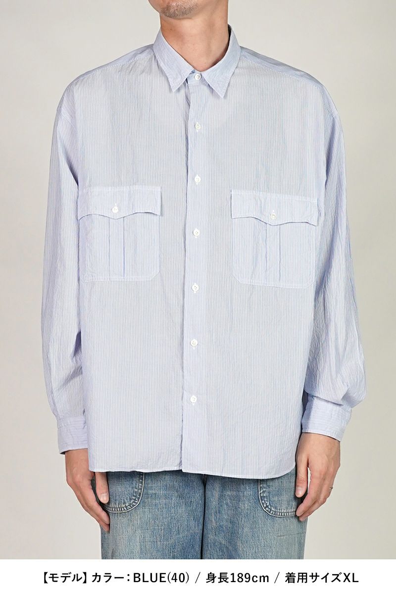Porter Classic(ポータークラシック)ROLL UP STRIPE SHIRT ロールアップストライプシャツ PC-016-3357 -1