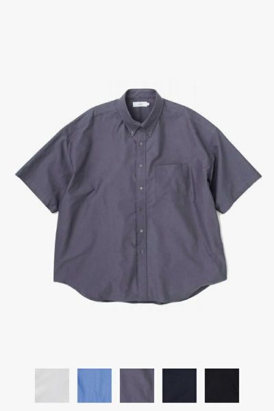 Graphpaper(グラフペーパー)Oxford S/S Oversized B.D Shirt オックスフォード半袖オーバーサイズボタンダウンシャツ GM251-50023B