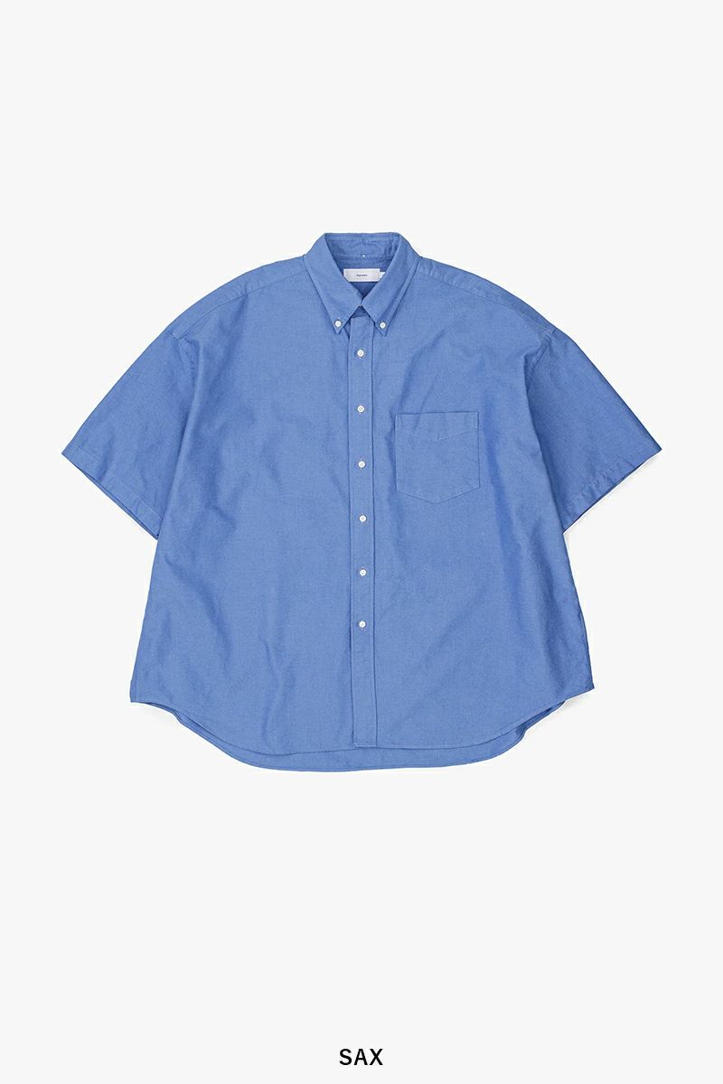 Graphpaper(グラフペーパー)Oxford S/S Oversized B.D Shirt オックスフォード半袖オーバーサイズボタンダウンシャツ GM251-50023B -5