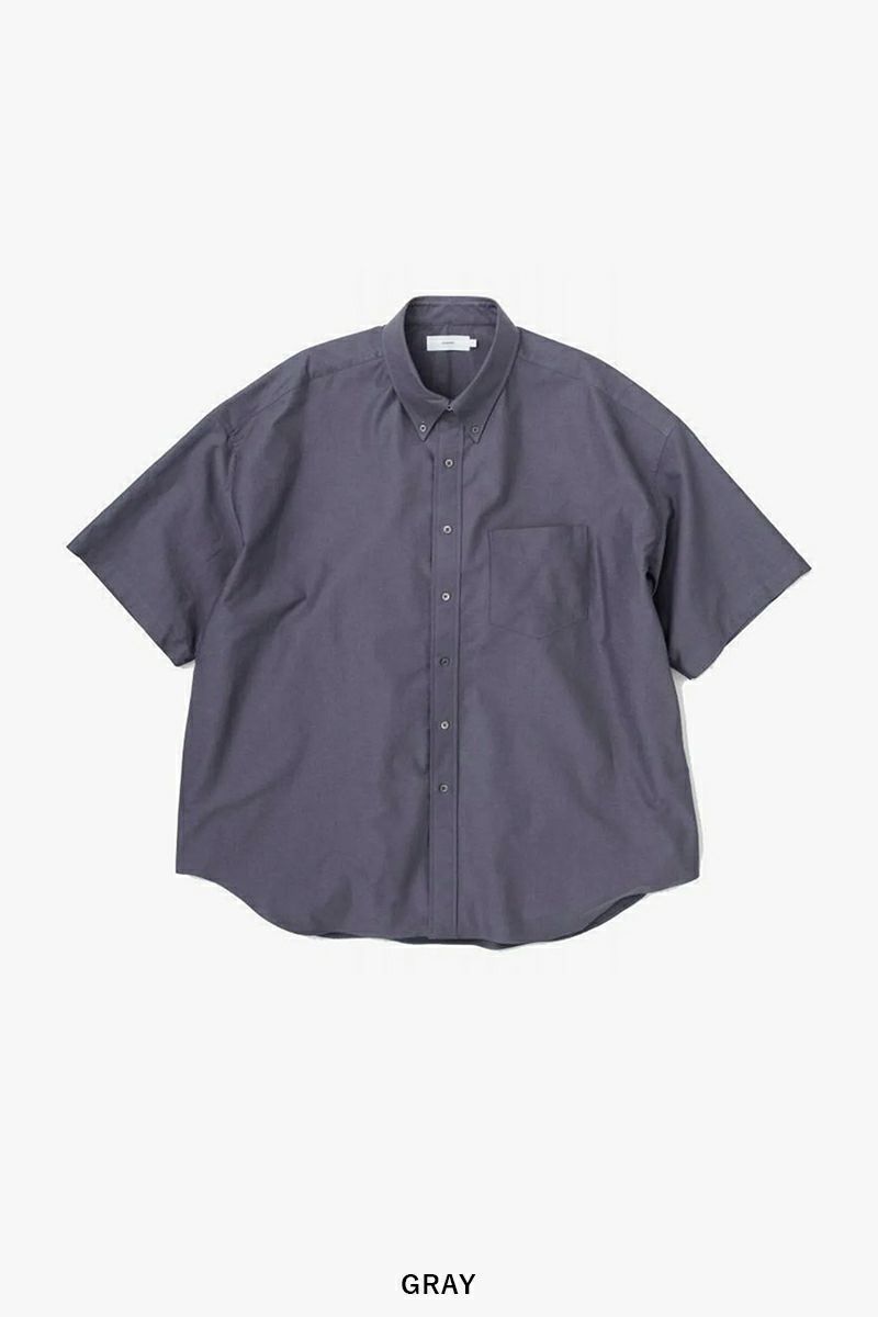 Graphpaper(グラフペーパー)Oxford S/S Oversized B.D Shirt オックスフォード半袖オーバーサイズボタンダウンシャツ GM251-50023B -6