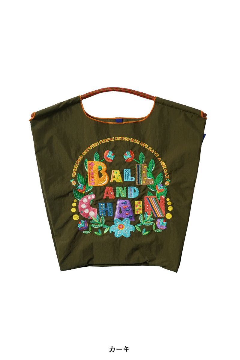 Ball & Chain(ボールアンドチェーン)Ball&Chain Garden ボールアンドチェーンガーデン FLOWER FONT (M) フラワーフォントM ショッピングバック トートバッグ 301057 -6