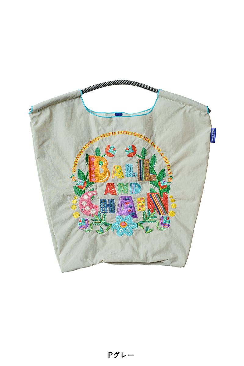 Ball & Chain(ボールアンドチェーン)Ball&Chain Garden ボールアンドチェーンガーデン FLOWER FONT (M) フラワーフォントM ショッピングバック トートバッグ 301057 -8
