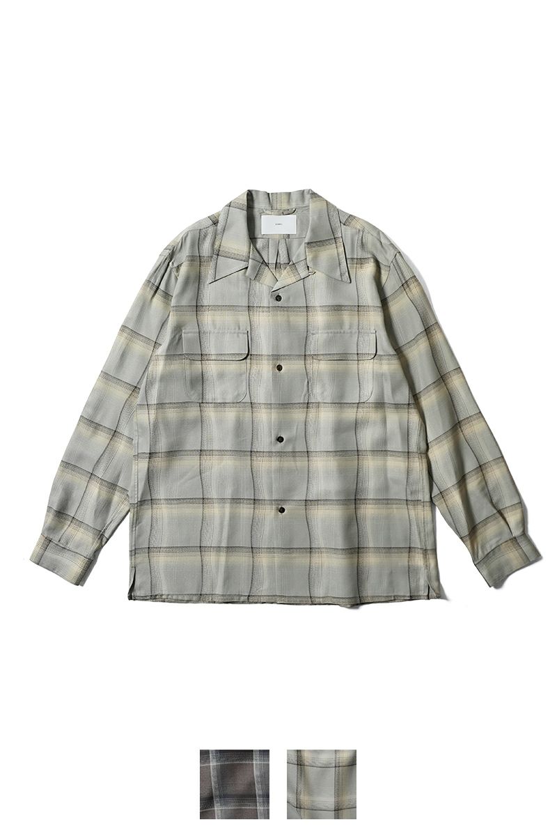 SUGARHILL(シュガーヒル)OMBRE PLAID OPEN COLLAR SHIRTS オンブレプレイドオープンカラーシャツ 2541000501