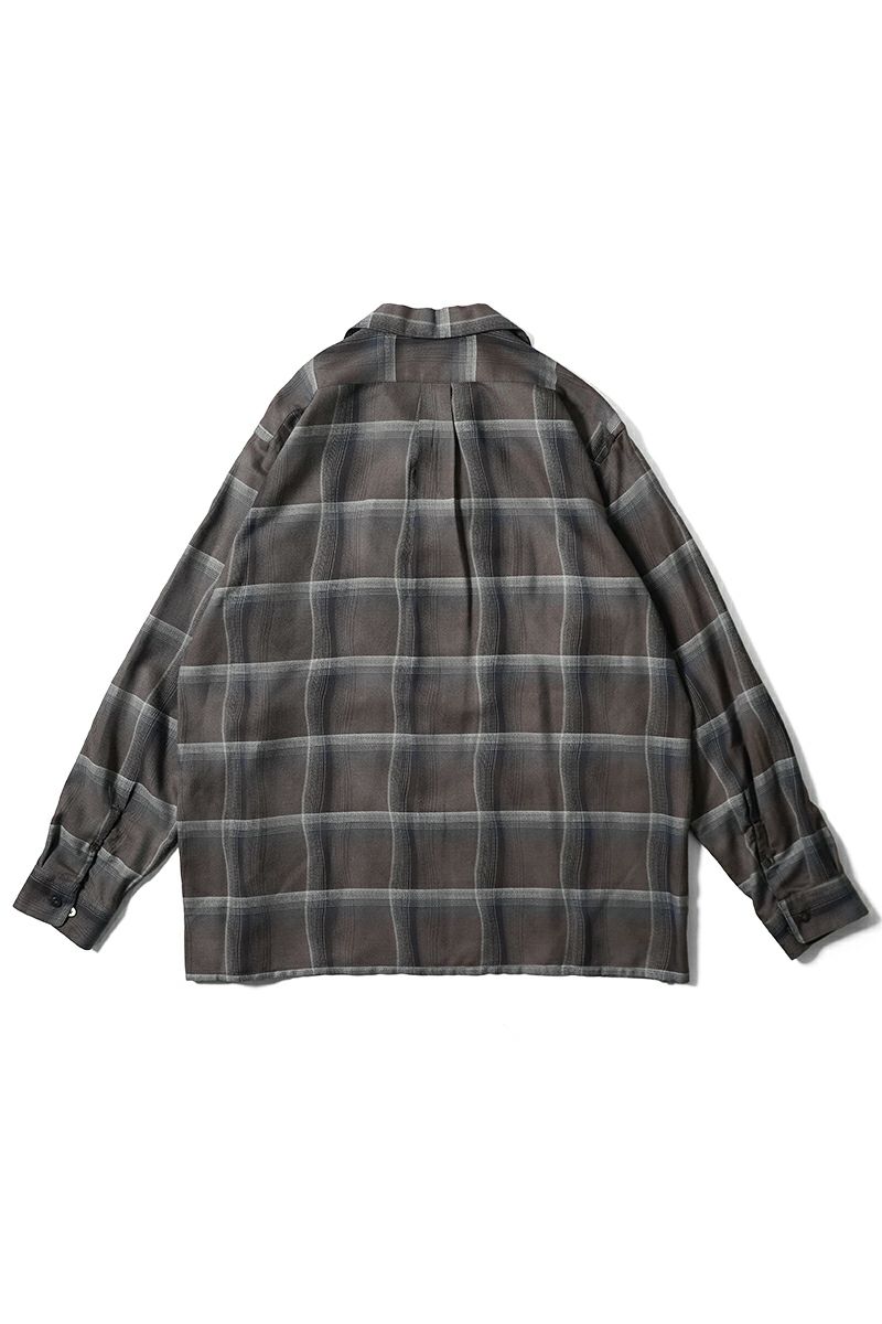 sugarhill シュガーヒル オープンカラーシャツ オンブレチェック 半袖 YAK OMBLE PLAID OPEN COLLER BLOUSE HALF SLEEVE | SUGARHILL