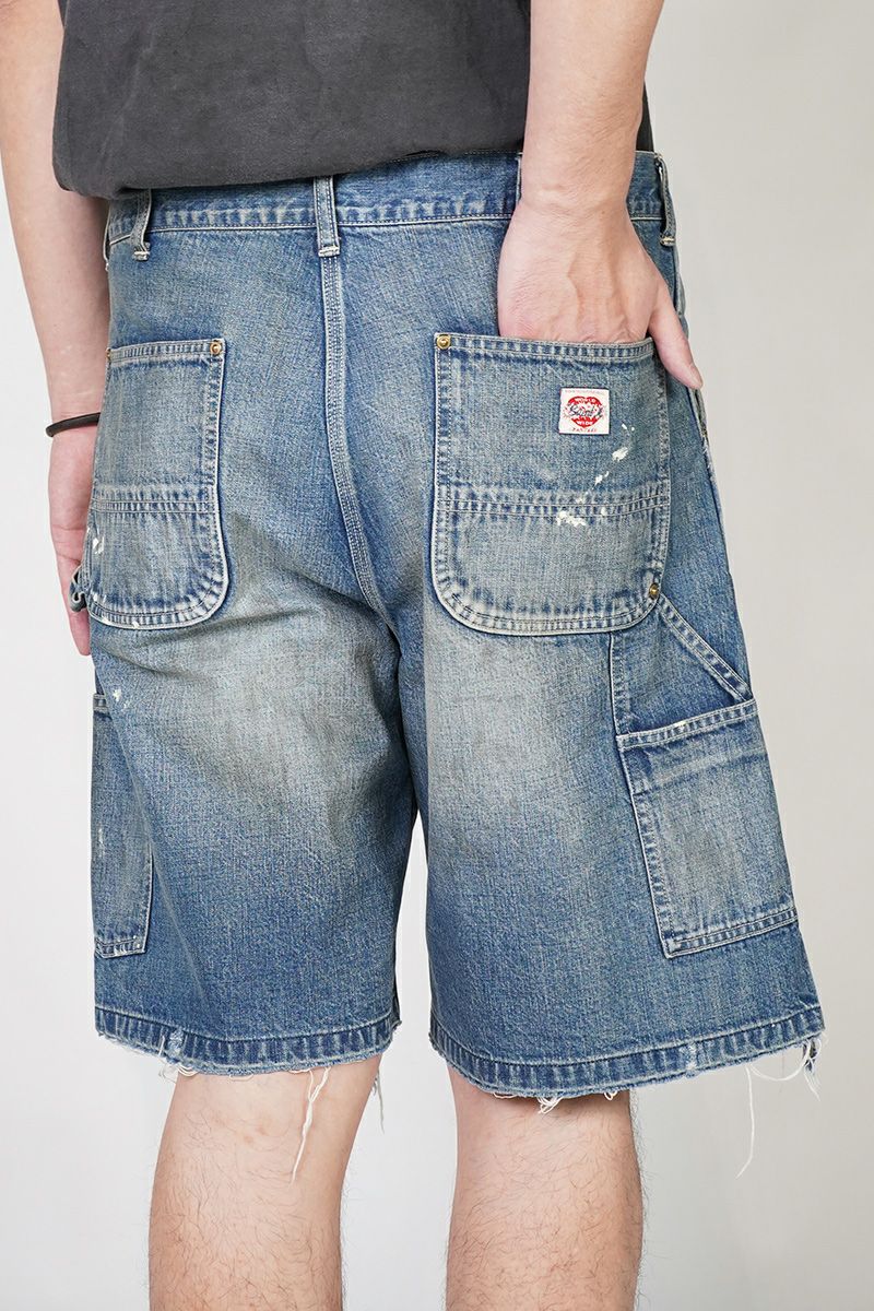 SAINT Mxxxxxx(セントマイケル)SM-HR8-0000-073 / DOUBLE KNEE SHORTS / BLUE ダブルニーショーツ