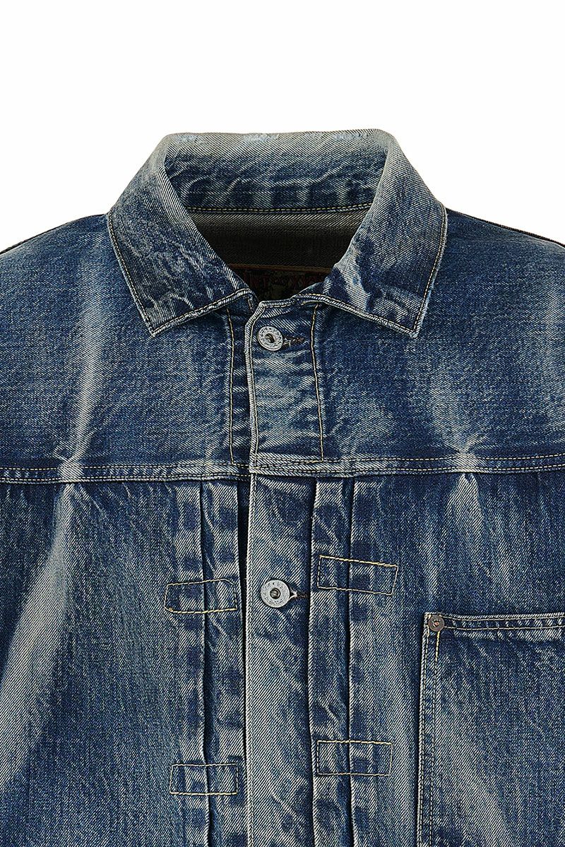 SAINT Mxxxxxx(セントマイケル)；SM-HR8-0000-C39 / BJ_DENIM JACKET / DAMAGE / BLUE BerBerJin ベルベルジン デニムジャケット；02