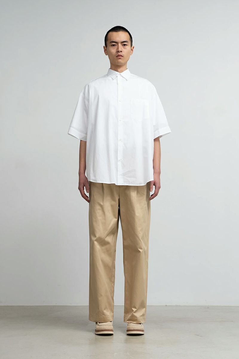 Graphpaper(グラフペーパー)Broad S/S Oversized Regular Collar Shirt ブロードオーバーサイズレギュラーカラー半袖シャツ GM251-50013B -1