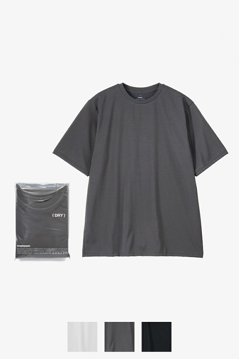 Graphpaper(グラフペーパー)DRY 2-Pack Crew Neck Tee ドライ2パッククルーネックTシャツ GU251-70298