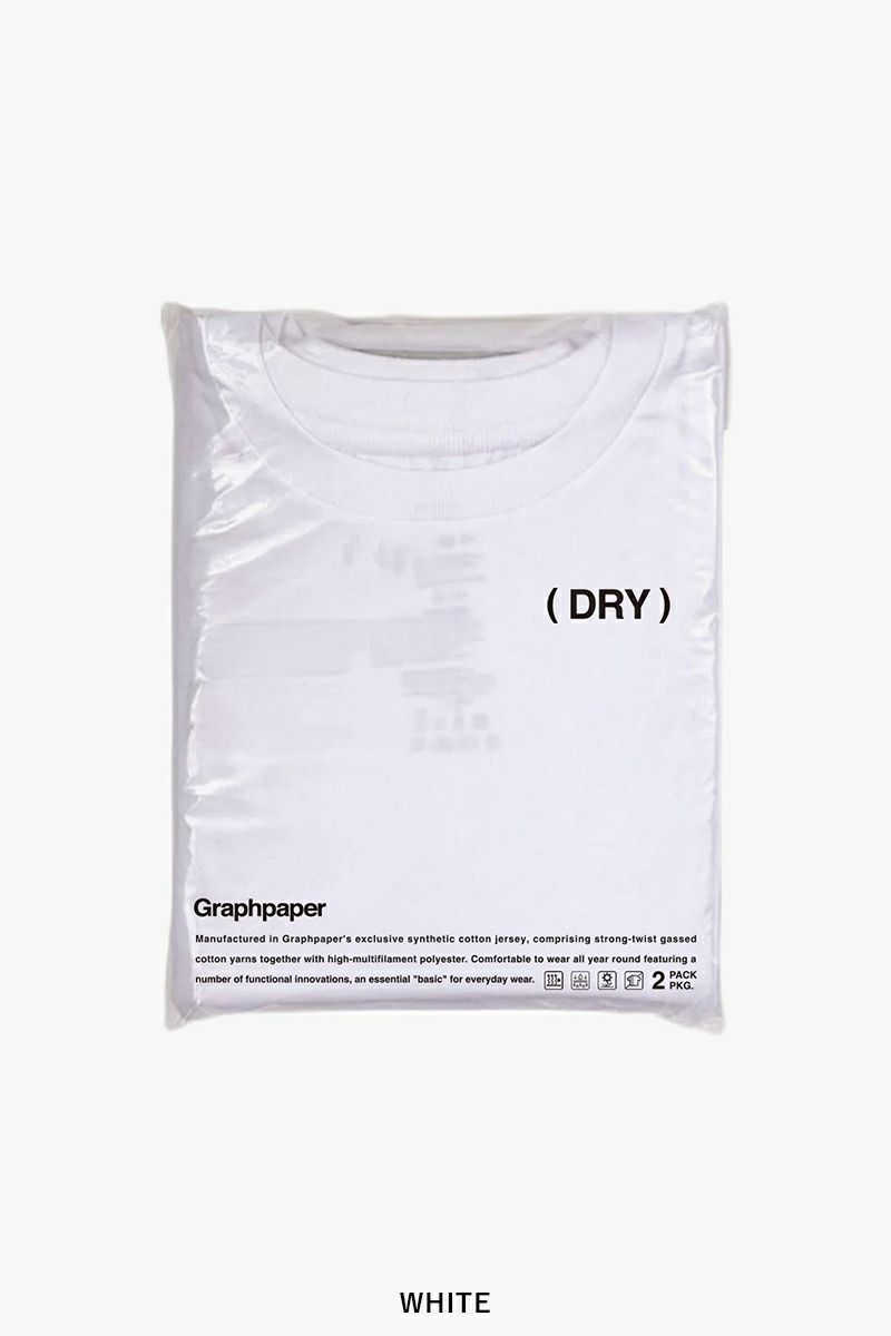 Graphpaper(グラフペーパー)DRY 2-Pack Crew Neck Tee ドライ2パッククルーネックTシャツ GU251-70298 -2