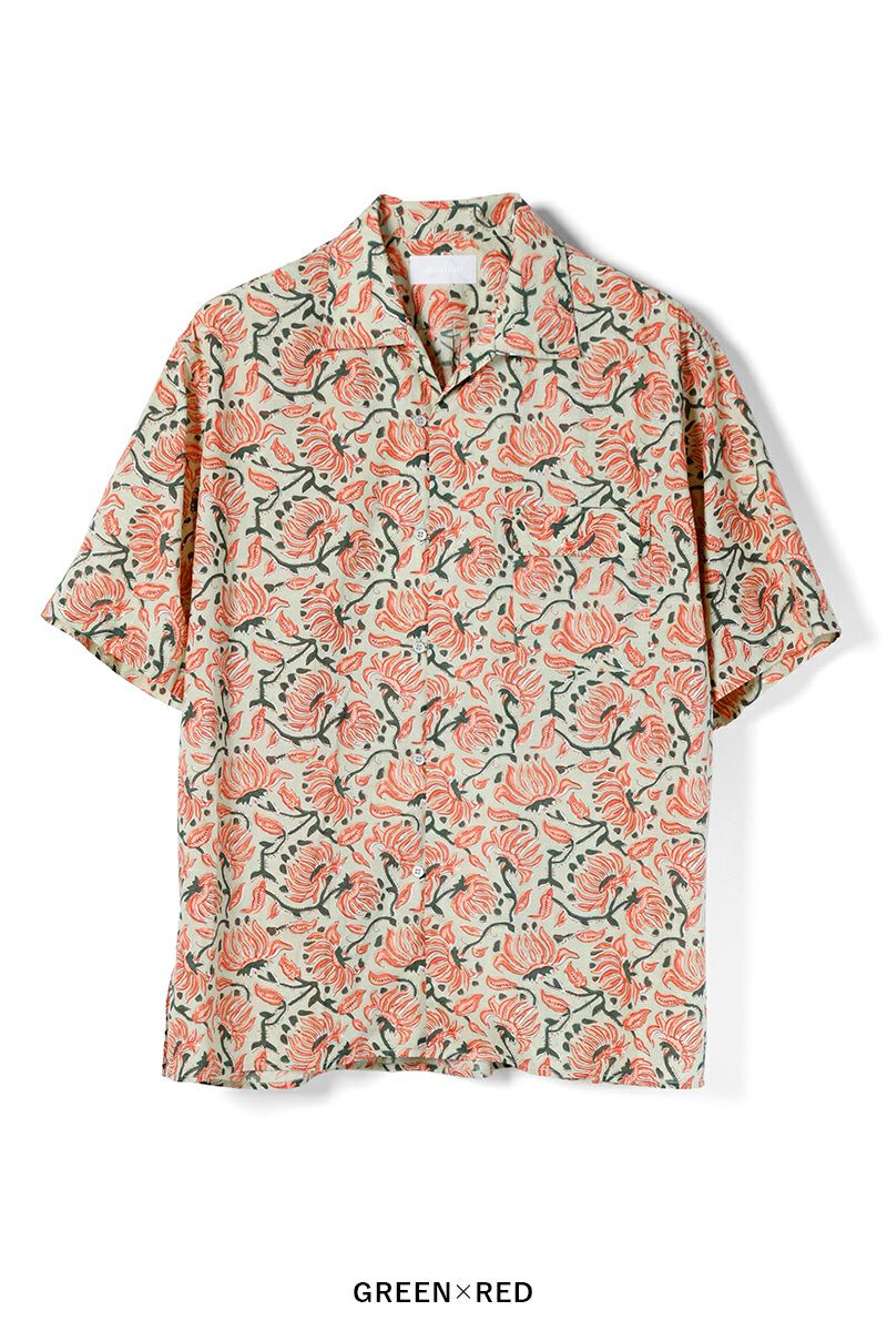paratrait(パラトレイト)OFFSET OPEN PRINT SHIRTS オフセットオープンプリントシャツ PT25S120 -20
