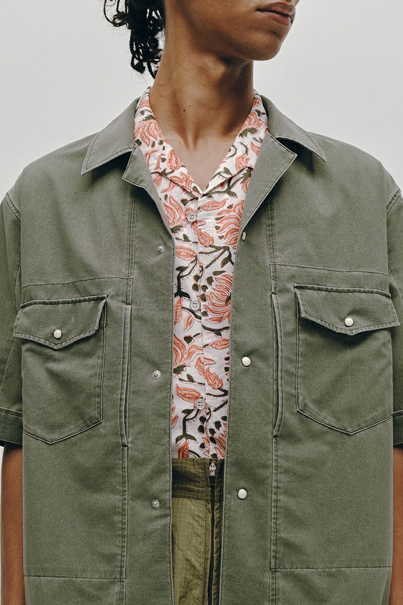 paratrait(パラトレイト)OFFSET OPEN PRINT SHIRTS オフセットオープンプリントシャツ PT25S120 -25