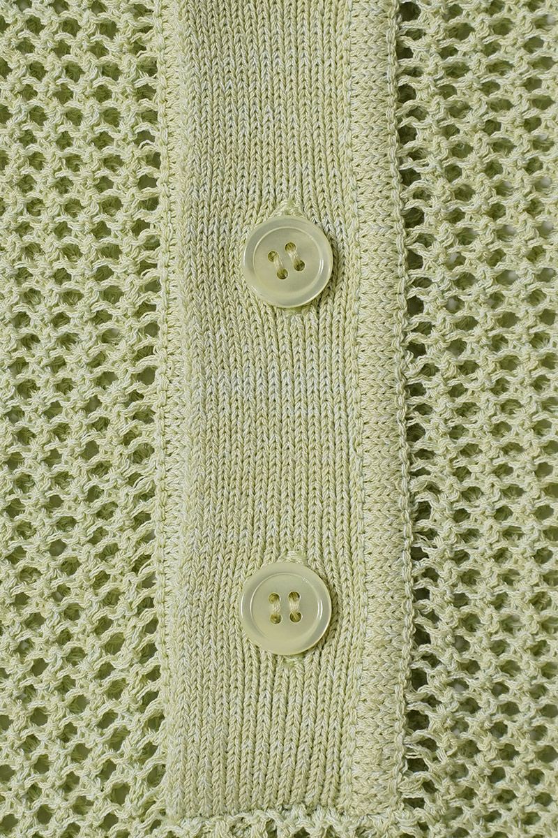 MY___(マイ) CROPPED MESH S/S POLO クロップドメッシュ半袖ポロシャツ 242-61201