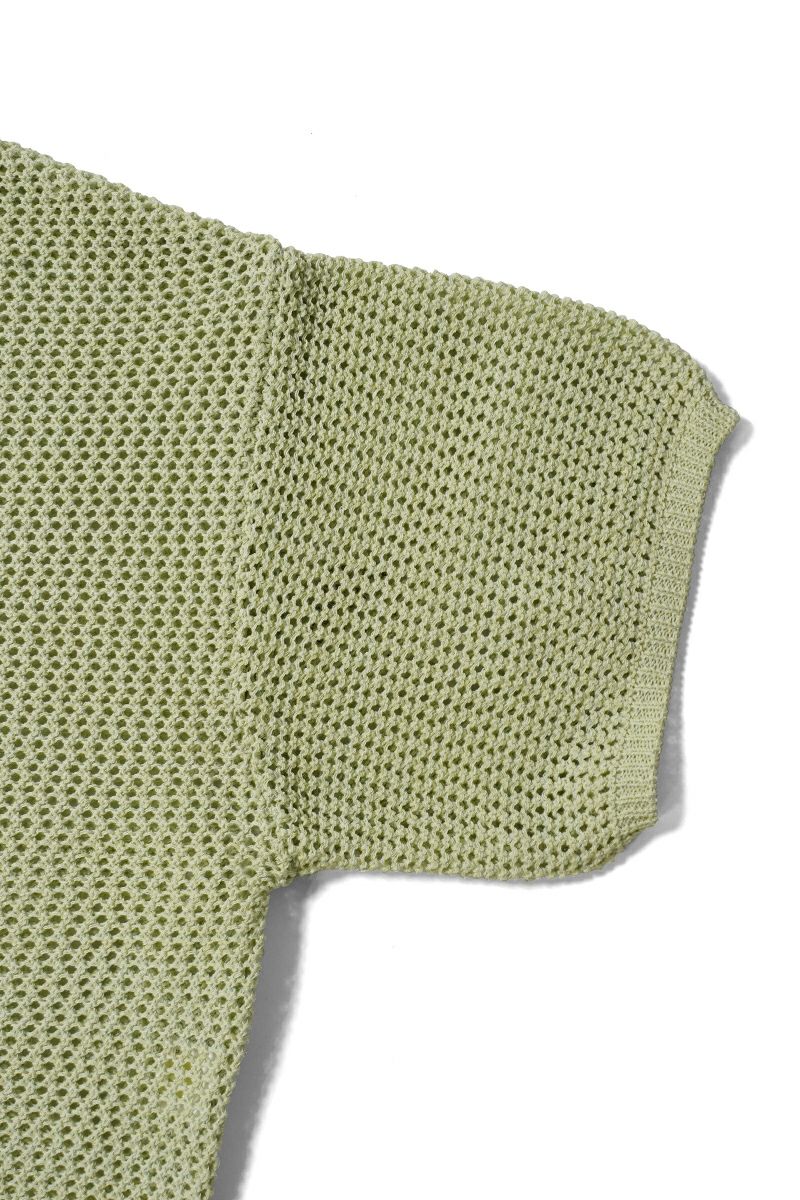 MY___(マイ) CROPPED MESH S/S POLO クロップドメッシュ半袖ポロシャツ 242-61201