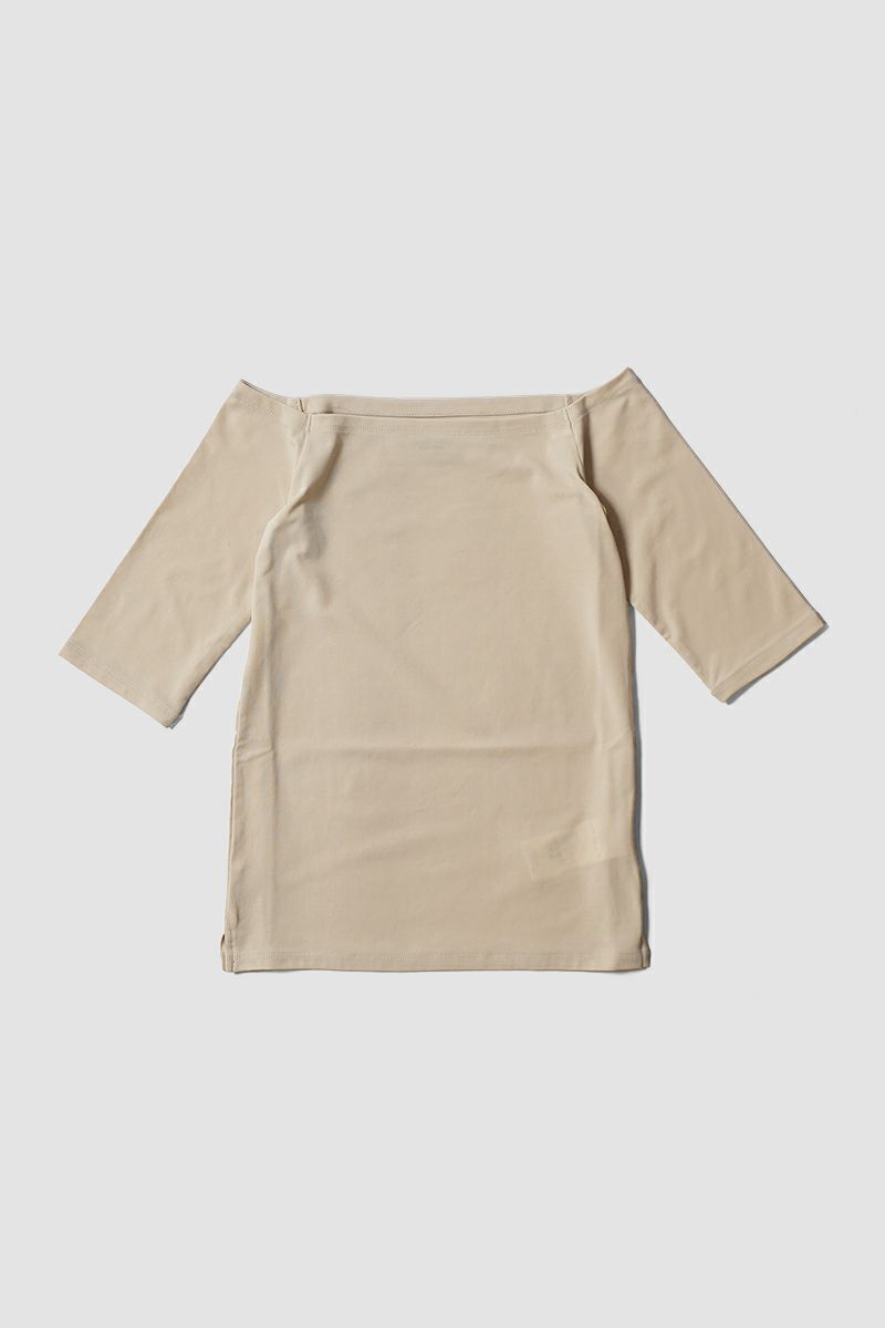 JANE SMITH(ジェーンスミス) COTTON POLYURETHANE OFF SHOULDER HALF SLEEVE TOPS コットンポリウレタンオフショルダーハーフスリーブトップス 25SCT-#809L