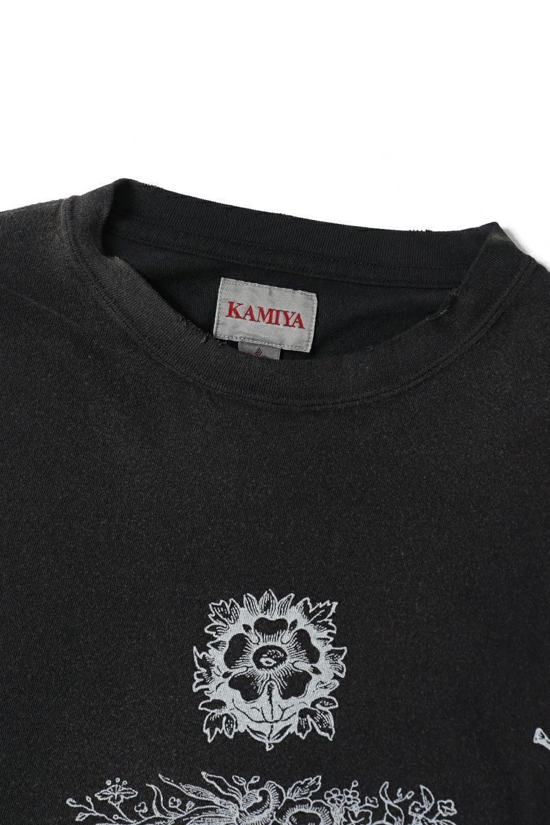 KAMIYA(カミヤ) "ADVERTISING ART" Distressed LS Tee 広告芸術 ディストレスト 長袖Tシャツ G14LT081