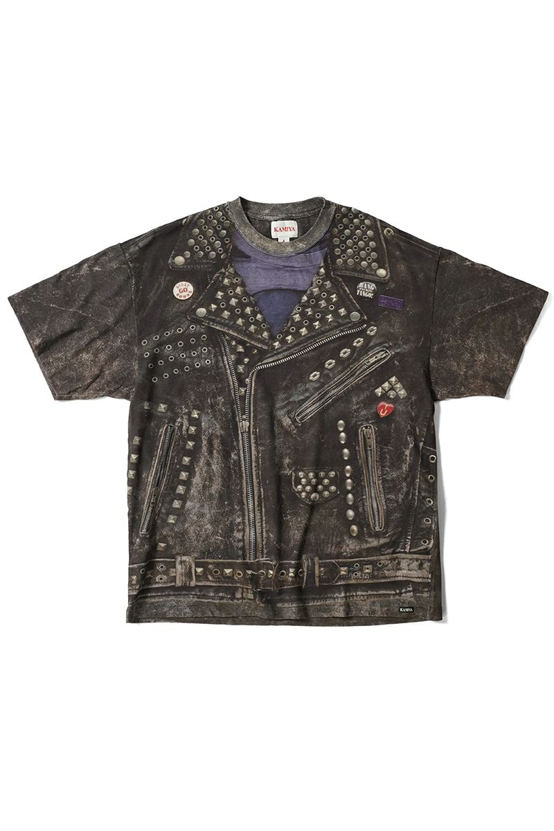 【新品未使用】KAMIYA トロンプルイユTシャツ カミヤ KAMIYA Trompe I'oeil Print T-Shirt （BLACK） -FASCINATE