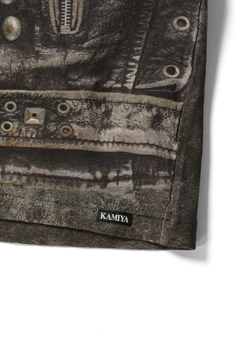 KAMIYA(カミヤ) Trompe I'oeil Print T-Shirt トロンプルイユ プリントTシャツ G14TS028