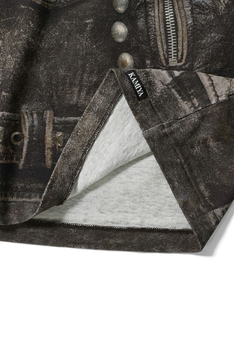 KAMIYA(カミヤ) Trompe I'oeil Print T-Shirt トロンプルイユ プリントTシャツ G14TS028