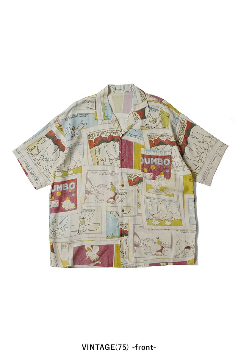 Porter Classic(ポータークラシック) DISNEY VC PC ALOHA COLLECTION ALOHA SHIRT DUMBO ディズニーポータークラシックアロハコレクション アロハシャツダンボ PC-024-3289