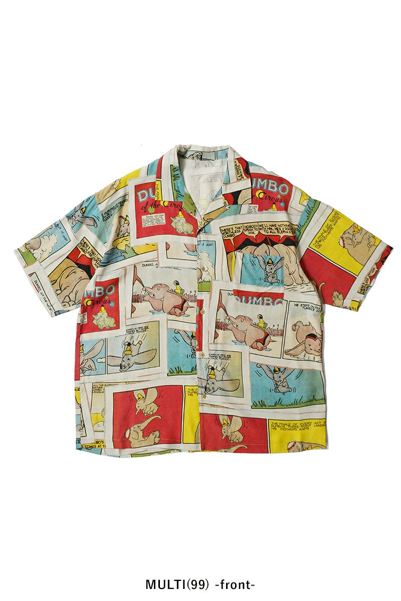 Porter Classic(ポータークラシック) DISNEY VC PC ALOHA COLLECTION ALOHA SHIRT DUMBO ディズニーポータークラシックアロハコレクション アロハシャツダンボ PC-024-3289