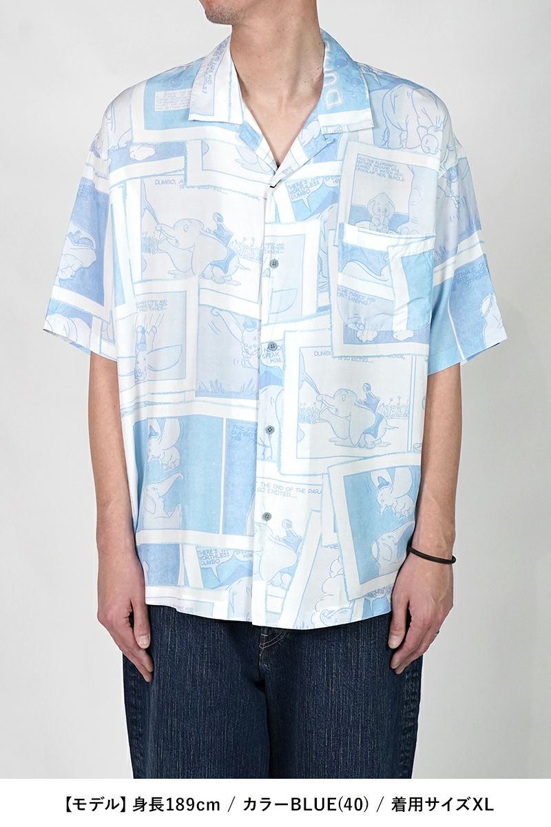 Porter Classic(ポータークラシック) DISNEY VC PC ALOHA COLLECTION ALOHA SHIRT DUMBO ディズニーポータークラシックアロハコレクション アロハシャツダンボ PC-024-3289