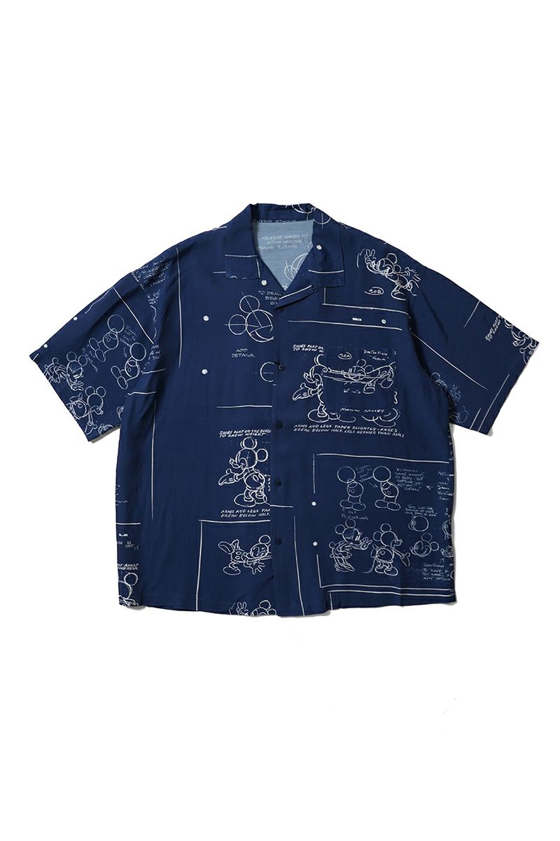 Porter Classic(ポータークラシック) DISNEY MS PC ALOHA COLLECTION ALOHA SHIRT DISNEY MICKEY MOUSE ディズニーポータークラシックアロハコレクション アロハシャツディズニーミッキーマウス PC-024-3290