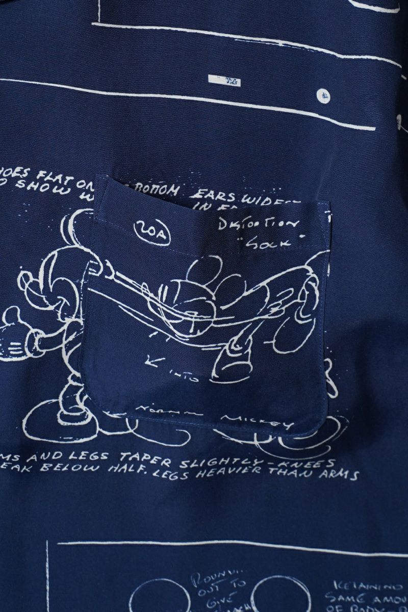 Porter Classic(ポータークラシック) DISNEY MS PC ALOHA COLLECTION ALOHA SHIRT DISNEY MICKEY MOUSE ディズニーポータークラシックアロハコレクション アロハシャツディズニーミッキーマウス PC-024-3290