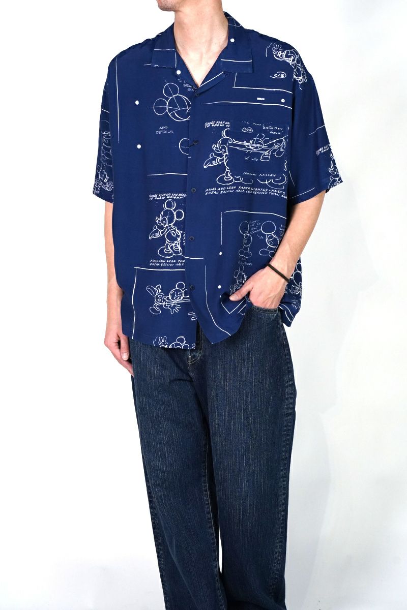 Porter Classic(ポータークラシック) DISNEY MS PC ALOHA COLLECTION ALOHA SHIRT DISNEY MICKEY MOUSE ディズニーポータークラシックアロハコレクション アロハシャツディズニーミッキーマウス PC-024-3290