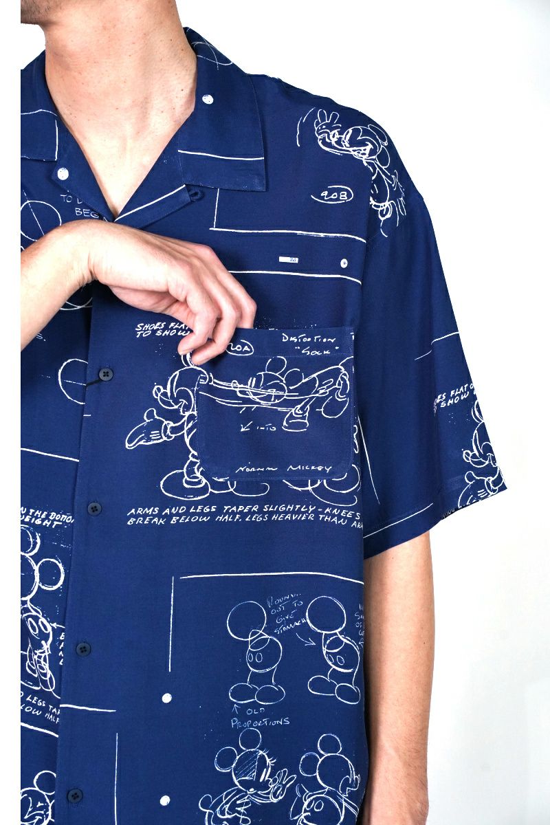 Porter Classic(ポータークラシック) DISNEY MS PC ALOHA COLLECTION ALOHA SHIRT DISNEY MICKEY MOUSE ディズニーポータークラシックアロハコレクション アロハシャツディズニーミッキーマウス PC-024-3290
