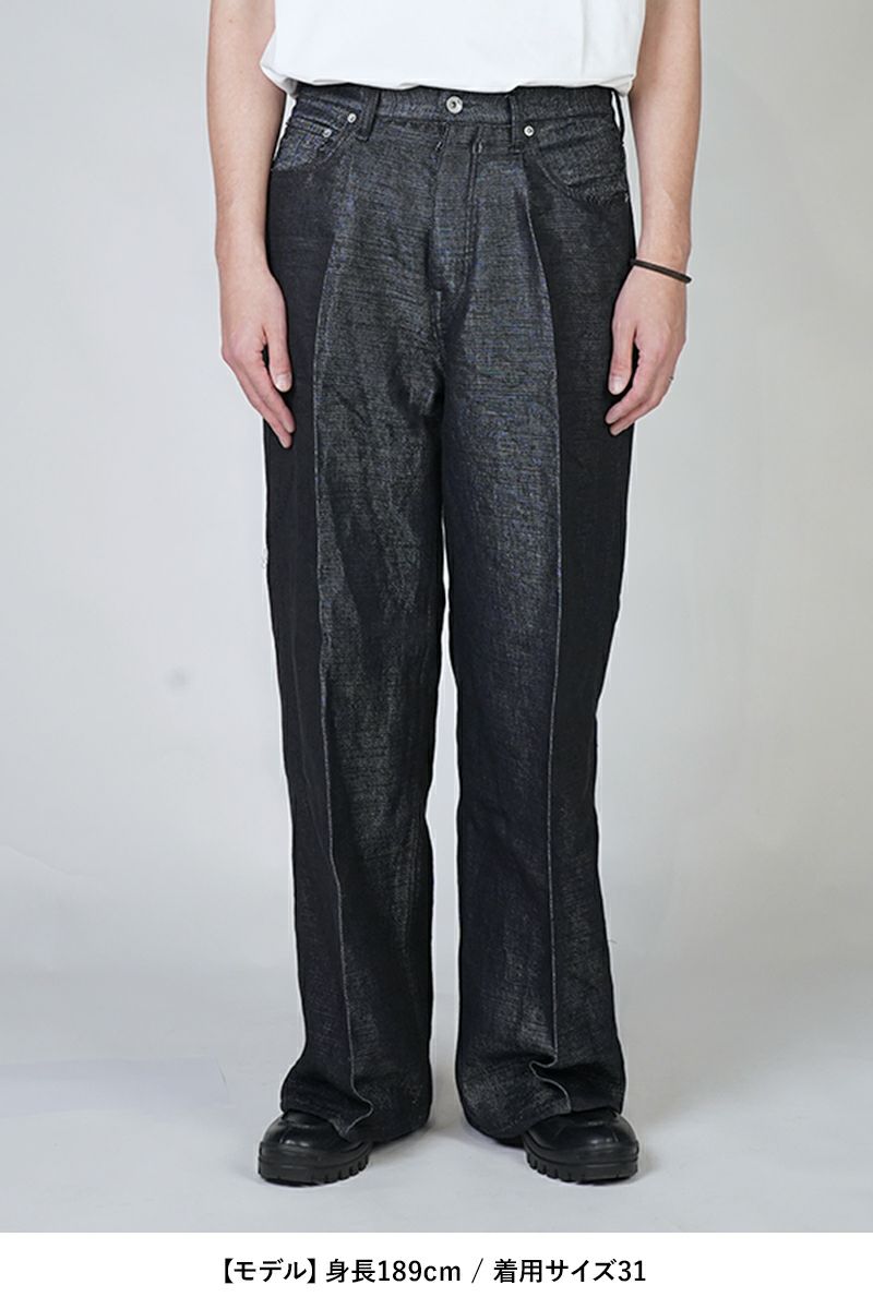 DAIRIKU(ダイリク) "Wide" Linen Denim Pants ワイドリネンデニムパンツ 25SS L-DNM-3