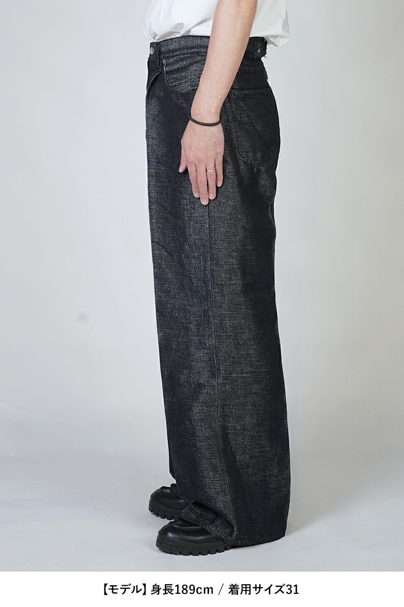 DAIRIKU(ダイリク) "Wide" Linen Denim Pants ワイドリネンデニムパンツ 25SS L-DNM-3
