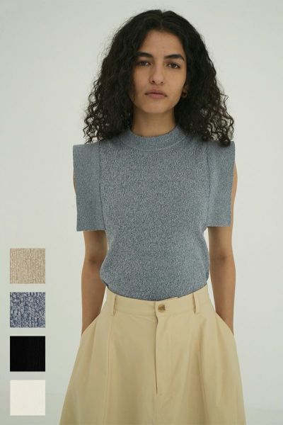 CLANE(クラネ) SQUARE SLEEVE KNIT TOPS スクエアスリーブニットトップス 18106-2252