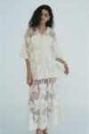 CLANE(クラネ) SHEER FROWER LACE SHIRTS シアーフラワーレースシャツ 18122-4162