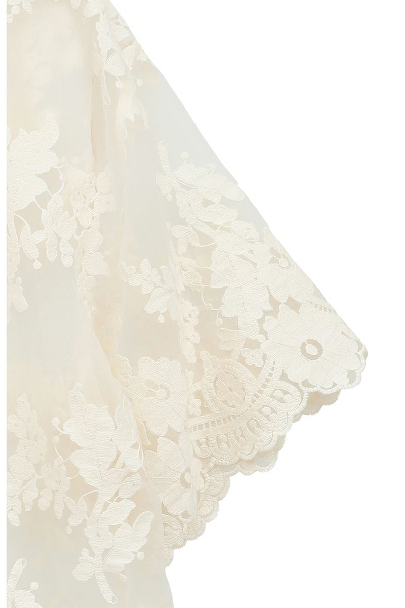 CLANE(クラネ) SHEER FROWER LACE SHIRTS シアーフラワーレースシャツ 18122-4162