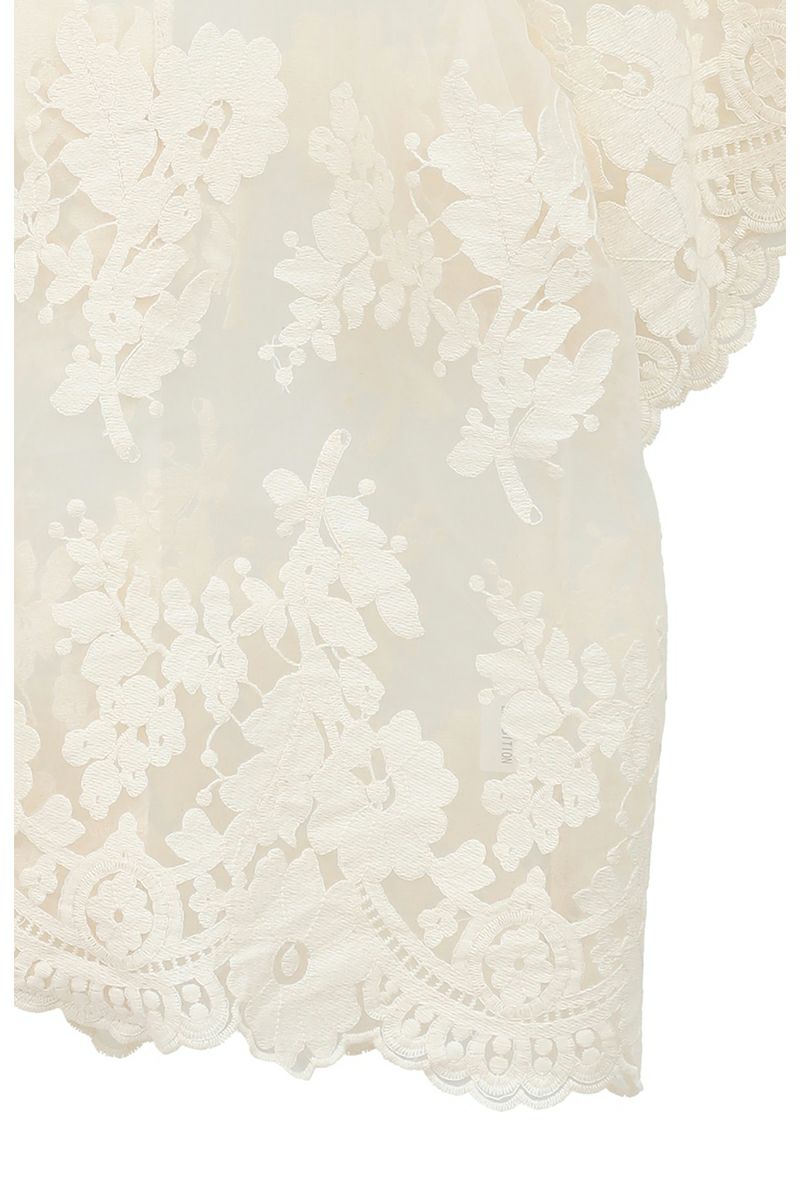 CLANE(クラネ) SHEER FROWER LACE SHIRTS シアーフラワーレースシャツ 18122-4162