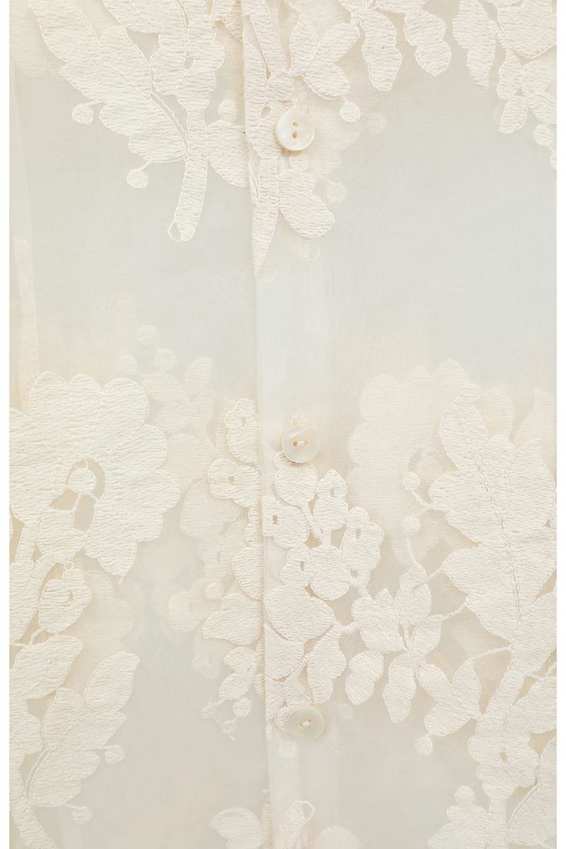 CLANE(クラネ) SHEER FROWER LACE SHIRTS シアーフラワーレースシャツ 18122-4162