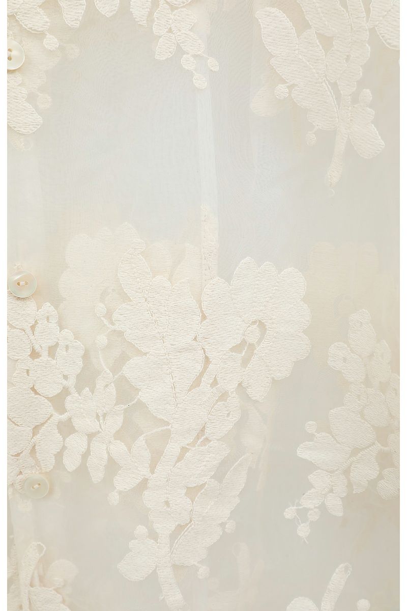 CLANE(クラネ) SHEER FROWER LACE SHIRTS シアーフラワーレースシャツ 18122-4162