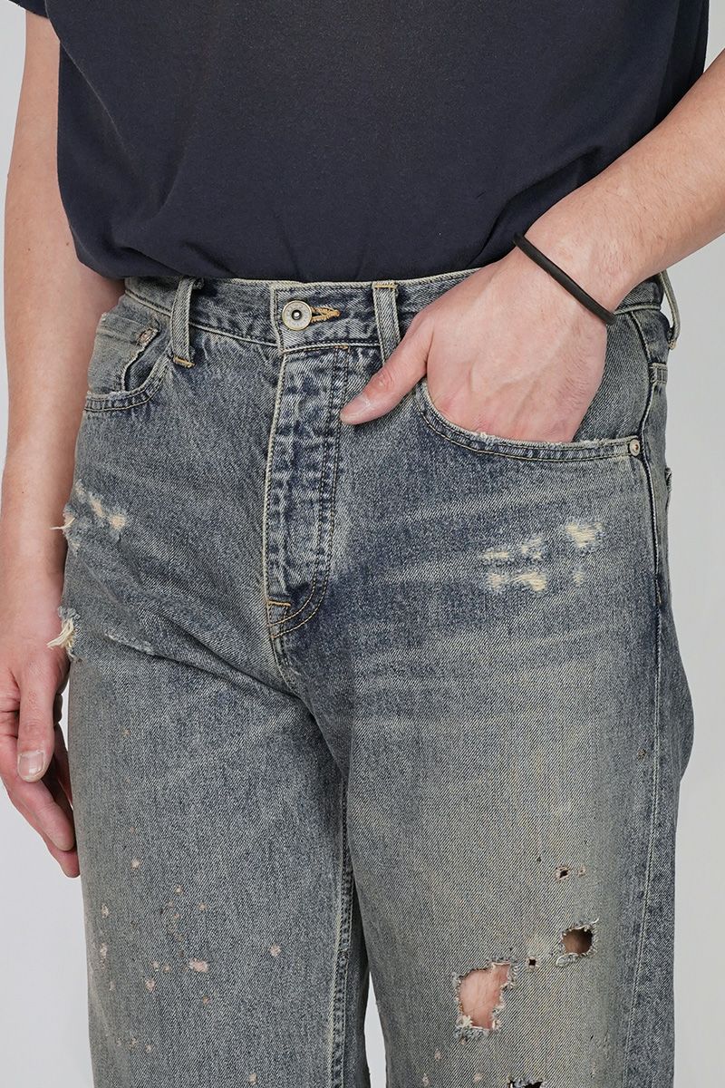 DAIRIKU(ダイリク) "Damage" Straight Denim Pants ダメージストレートデニムパンツ 25SS RG-DNM6