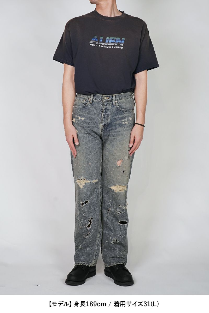 DAIRIKU(ダイリク) "Damage" Straight Denim Pants ダメージストレートデニムパンツ 25SS RG-DNM6