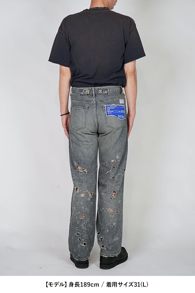 DAIRIKU(ダイリク) "Damage" Straight Denim Pants ダメージストレートデニムパンツ 25SS RG-DNM6