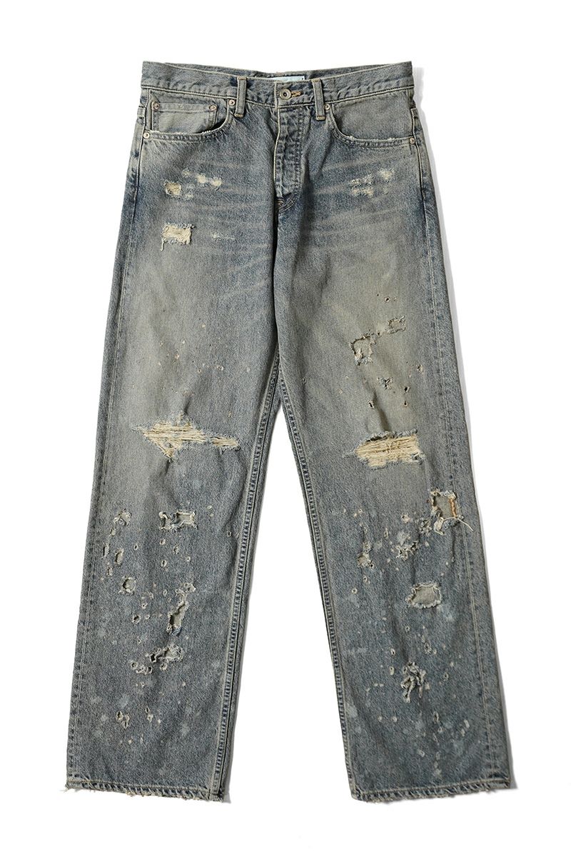 DAIRIKU(ダイリク) "Damage" Straight Denim Pants ダメージストレートデニムパンツ 25SS RG-DNM6