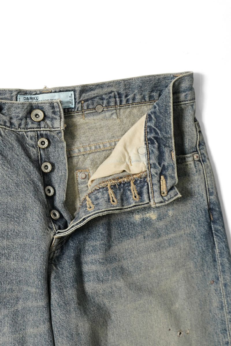 dairiku 22aw リペア ダメージ ストレートデニム DAIRIKU - 【残り一点】Damage Straight Denim Pants | ACRMTSM