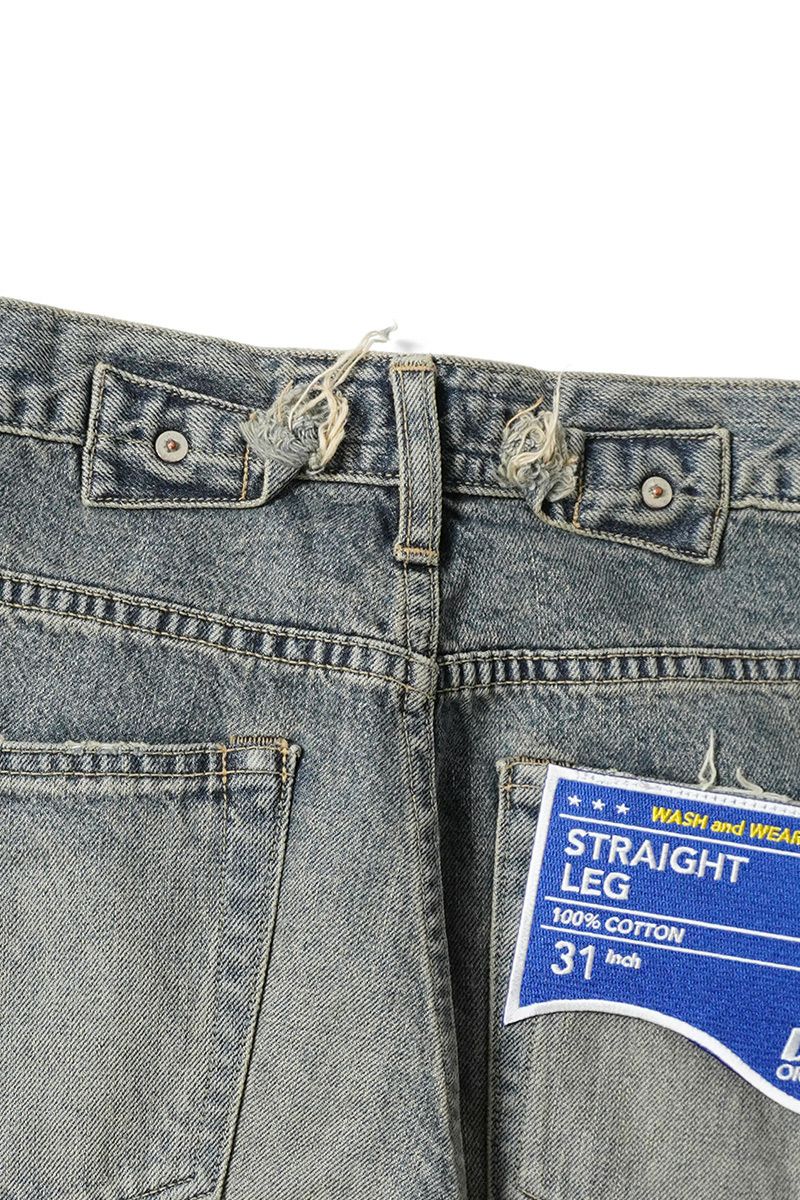 DAIRIKU(ダイリク) "Damage" Straight Denim Pants ダメージストレートデニムパンツ 25SS RG-DNM6
