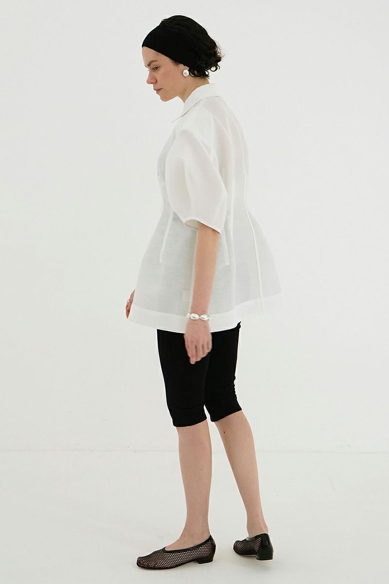 CLANE(クラネ) WAIST SHAPE PUFF SLEEVE TOPS ウエストシェイプパフスリーブトップス 18122-4252