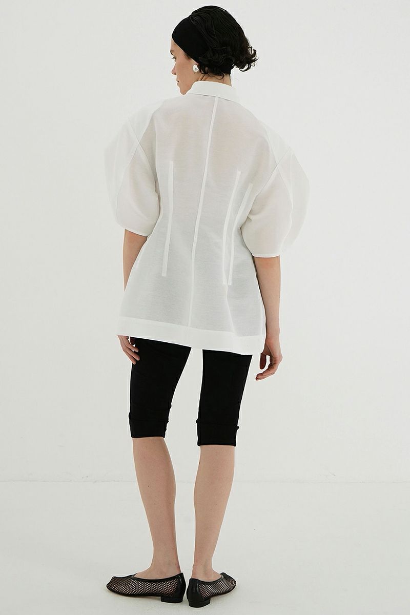 CLANE(クラネ) WAIST SHAPE PUFF SLEEVE TOPS ウエストシェイプパフスリーブトップス 18122-4252