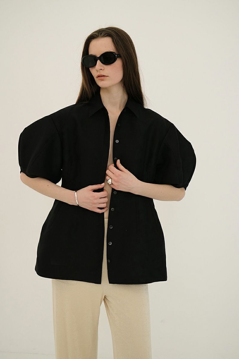 CLANE(クラネ) WAIST SHAPE PUFF SLEEVE TOPS ウエストシェイプパフスリーブトップス 18122-4252