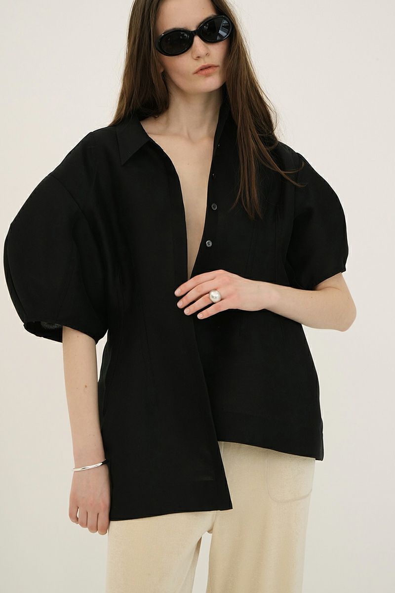 CLANE(クラネ) WAIST SHAPE PUFF SLEEVE TOPS ウエストシェイプパフスリーブトップス 18122-4252