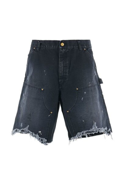 SAINT Mxxxxxx(セントマイケル) SM-HR8-0000-071 / DOUBLE KNEE SHORTS / BLACK ダブルニーショーツブラック